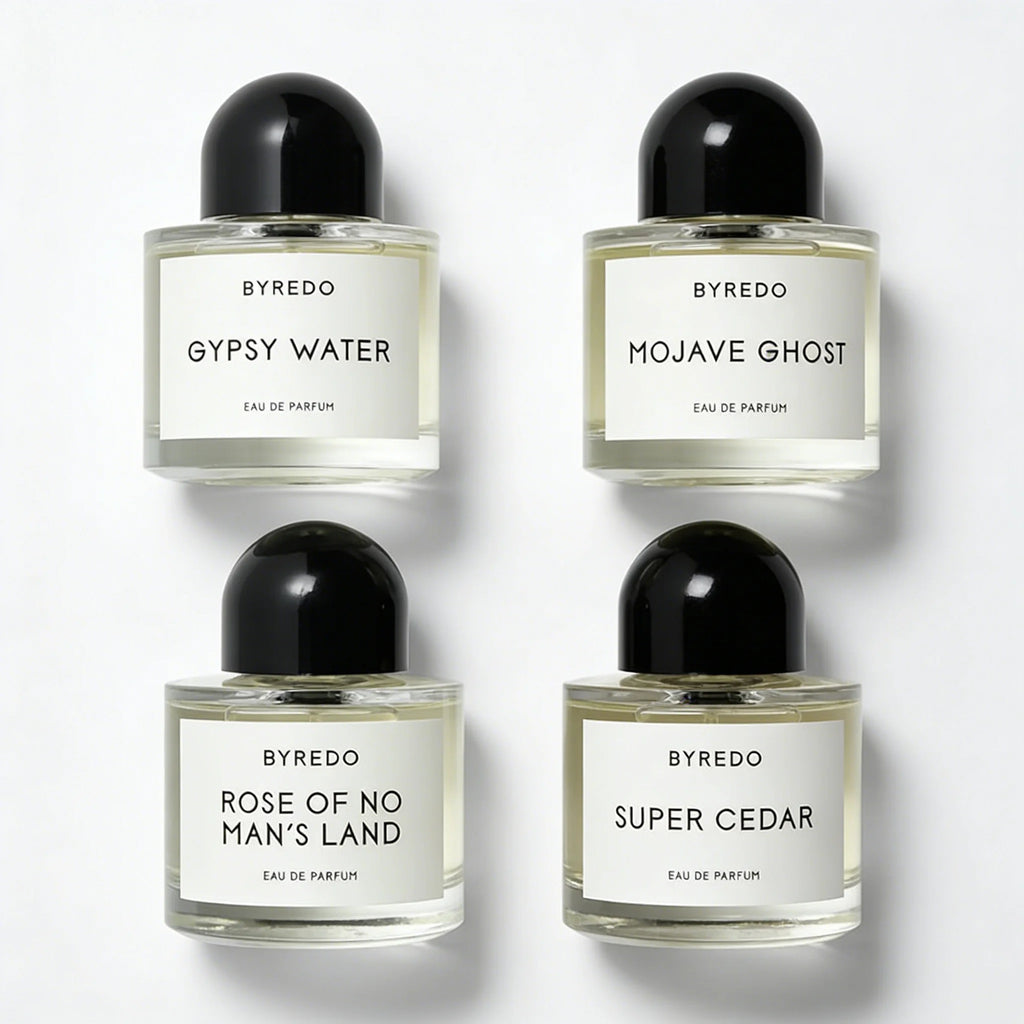 BYREDO Unisex Eau De Parfum Perfume Set 4-Piece - Mojave Ghost Rose of No Man's Land Super Cedar Gypsy Water Luxury Fragrance TAVEN System LLC