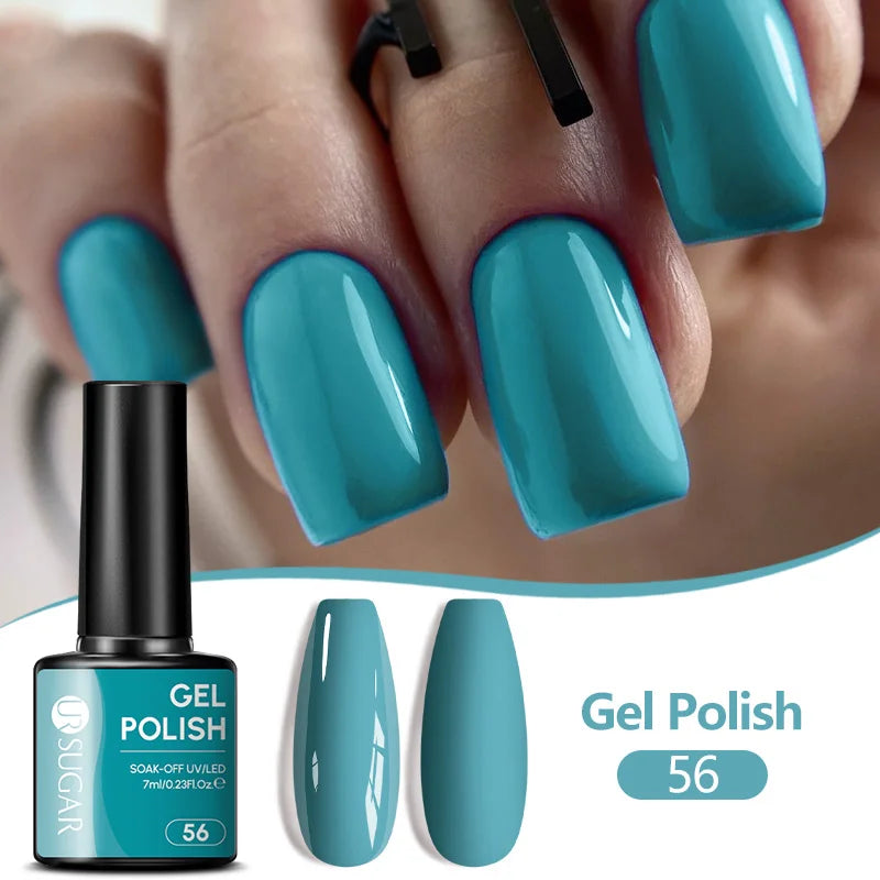 UR SUGAR 7ML Nail Gel Fresh Macaron 107 Colors All For Manicure Semi Permanent Soak Off LED UV Long-Lasting Nail Art Varnish TAVEN System LLC