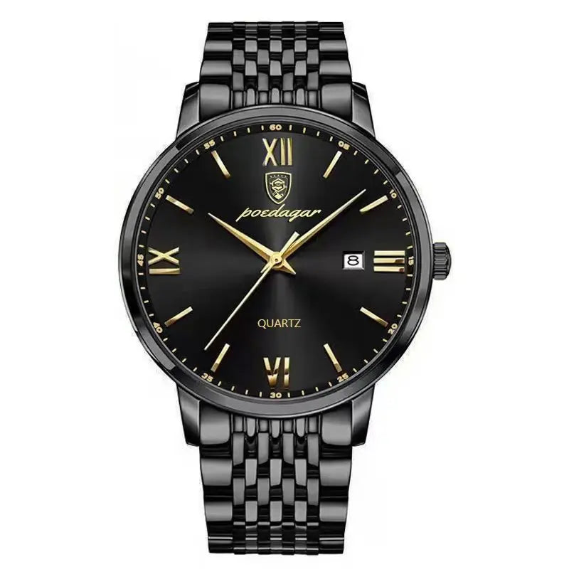POEDAGAR Luxury Sports Men's Wristwatch Stainless Steel Waterproof Date Man Watch High Quality Casual Fashion Quartz Men Watches - TAVEN System LLC