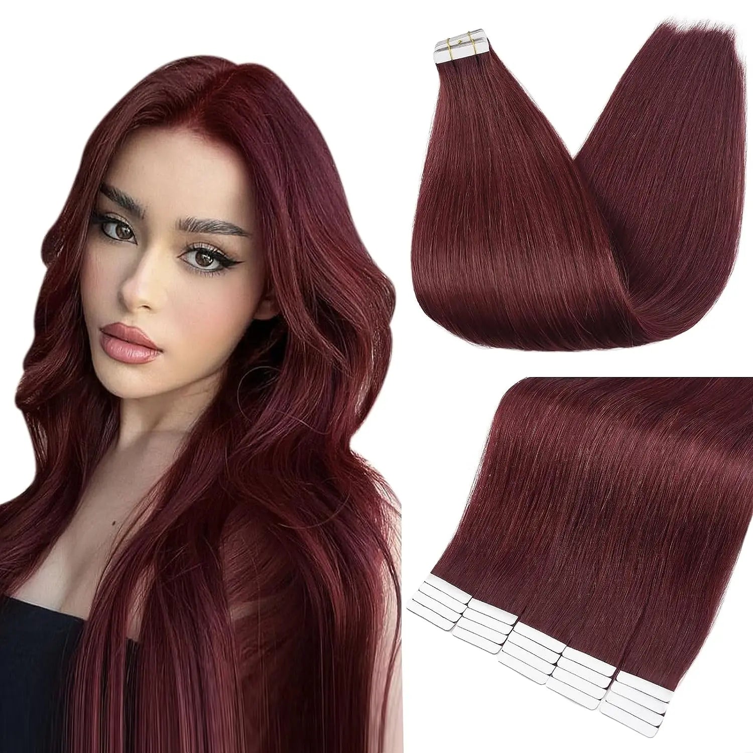 Shine Remy Straight Tape In Human Hair Extensions