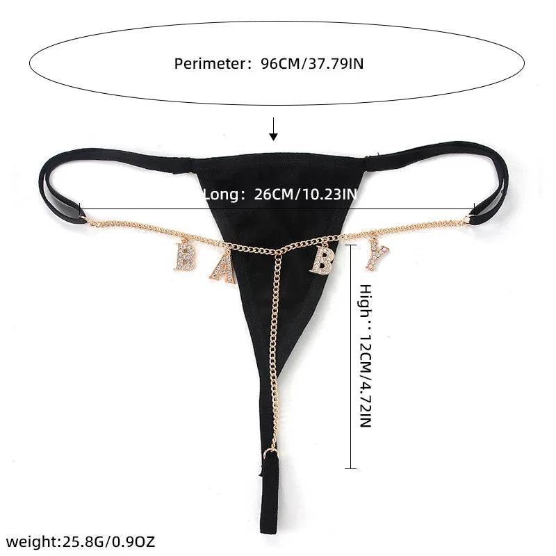 Fashion baby sexy bikini style alloy thong nightclub beach women's body chain jewelry TAVEN System LLC