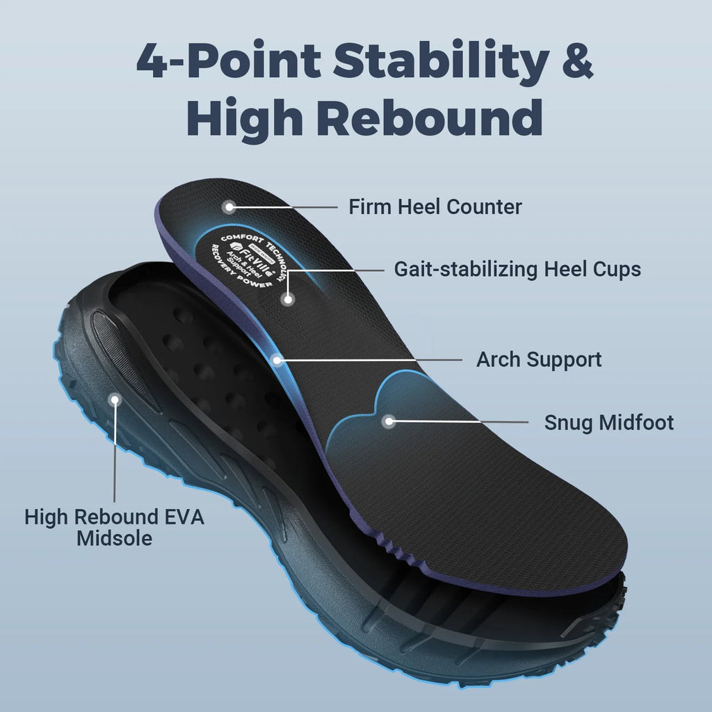 FitVille men's wide hiking shoes with arch support and grip sole
