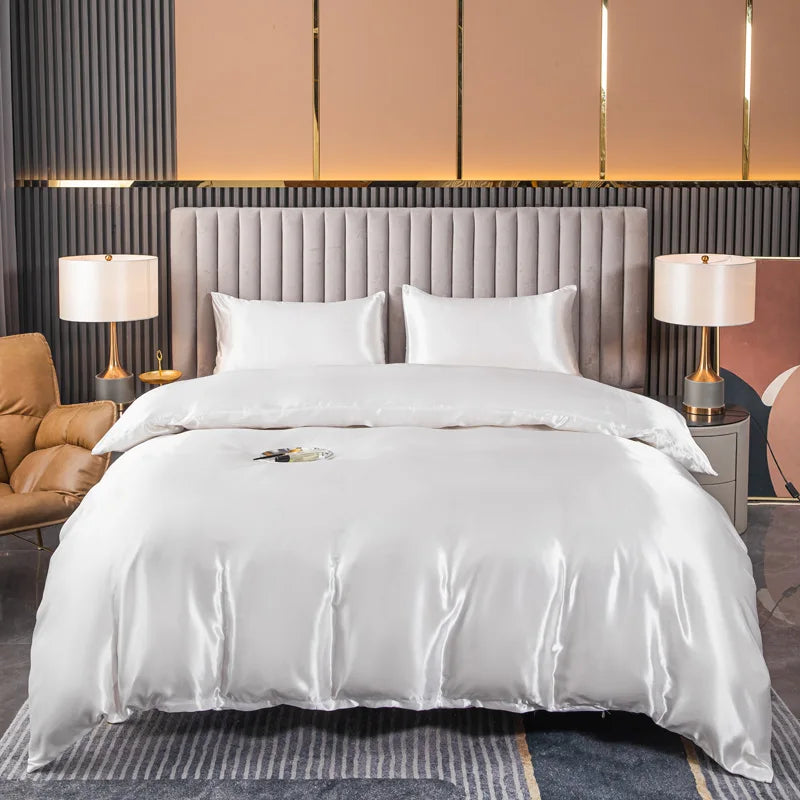 Kuup satin surface Duvet Cover Colored Bedding Set QUEEN KING Size Quilt Cover High Quality Skin Friendly Fabric Bedding Cover TAVEN System LLC