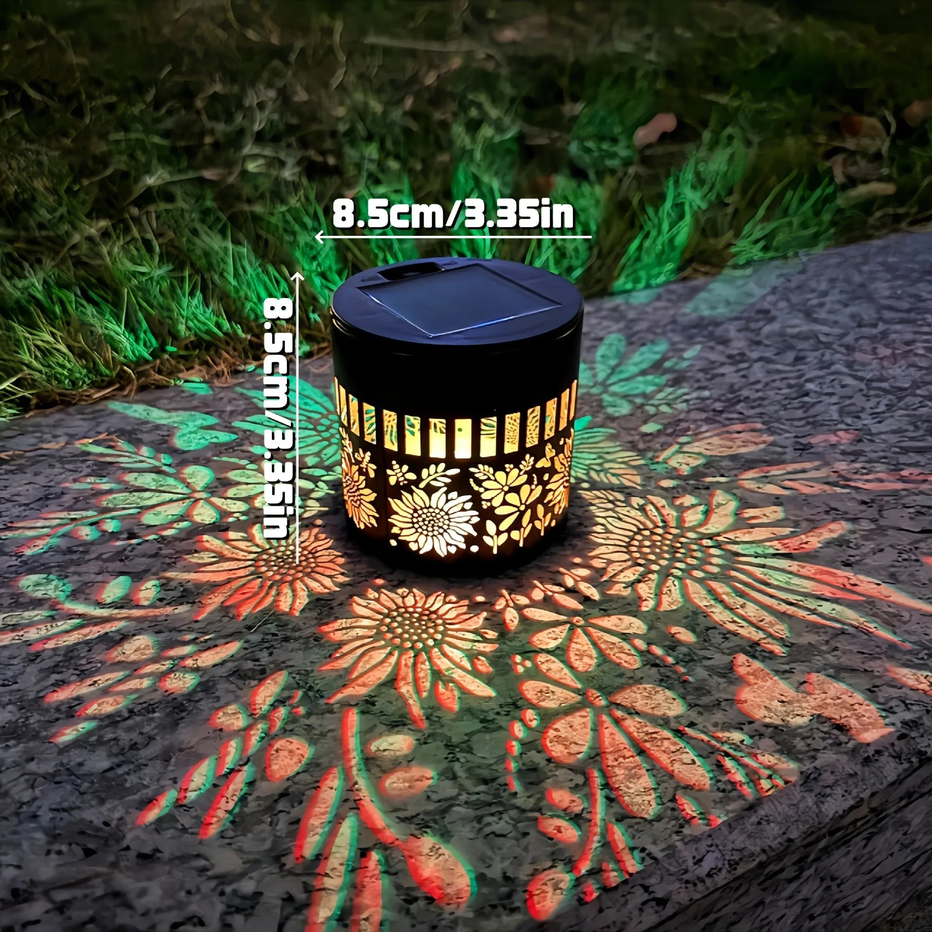 Solar sunflower projector LED wall light for outdoor garden décor