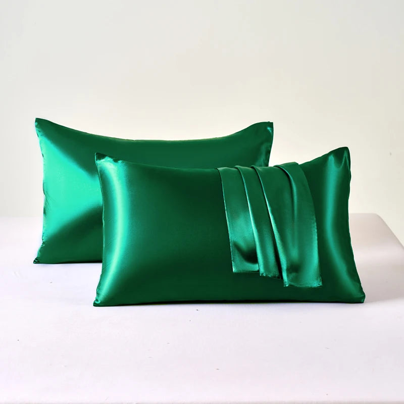 2pcs Satin Pillowcase for Skin and Hair, Satin Pillow Cases Set of 2 Soft Breathable Smooth Cooling Pillow Covers for Sleeping TAVEN System LLC