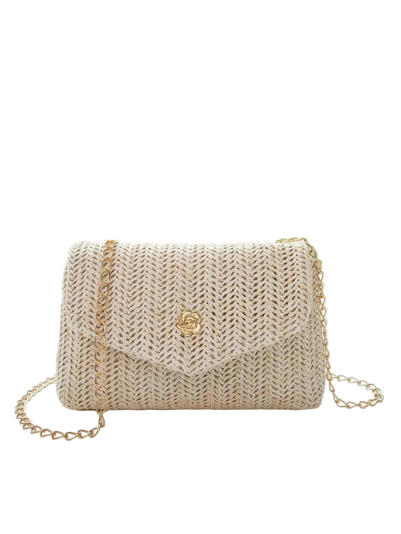Mini Straw Look Flap Chain Crossbody Bag Women Phone Shoulder Purse TAVEN System LLC