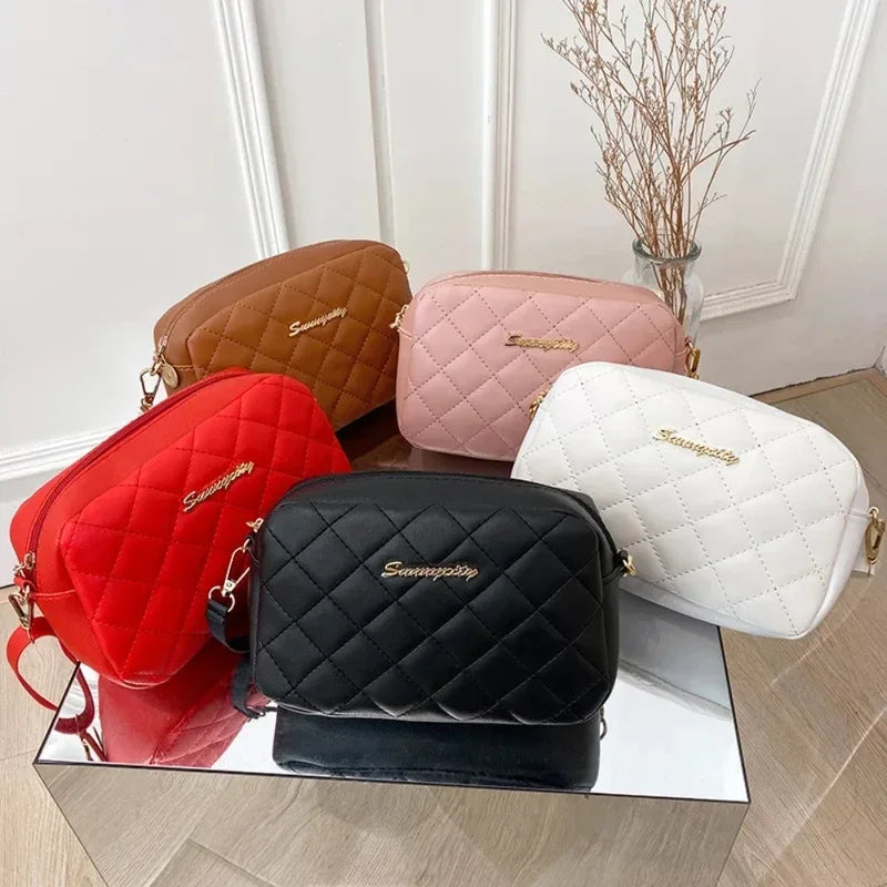 2026 tassel women's small crossbody bag trend diamond grid embroidery camera women's shoulder bag fashion chain crossbody bag TAVEN System LLC