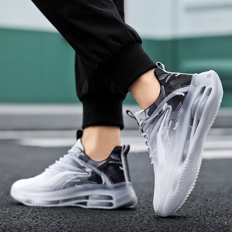 Men's Fashionable Basketball Shoes with Air Cushioning, Comfortable and Non-Slip, Breathable and Shock-Absorbing, Suitable for Men's Outdoor Activities TAVEN System LLC