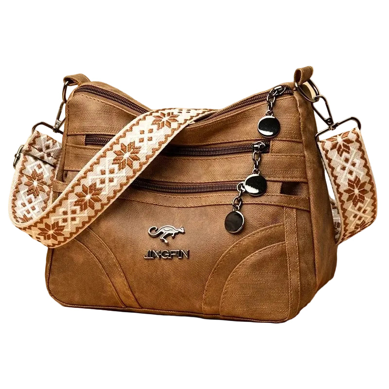 Women Vintage Canvas Crossbody Bag Multi Pocket Shoulder Hobo Bag TAVEN System LLC