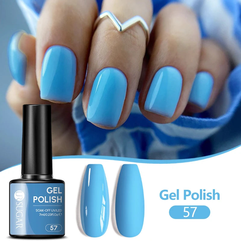 UR SUGAR 7ML Nail Gel Fresh Macaron 107 Colors All For Manicure Semi Permanent Soak Off LED UV Long-Lasting Nail Art Varnish TAVEN System LLC