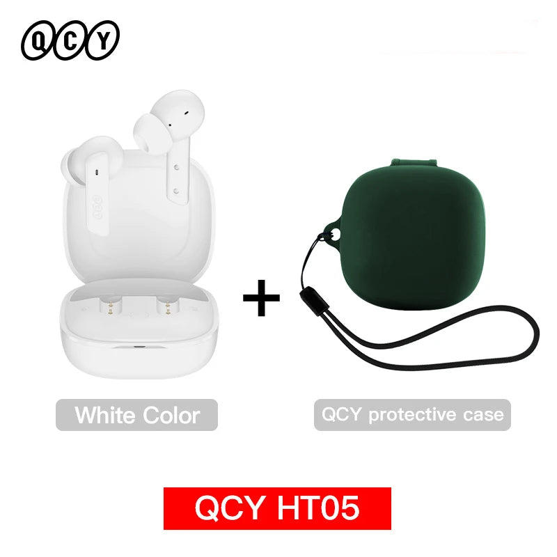 QCY HT05 ANC Wireless Earphone 40dB Noise Cancelling Bluetooth 5.2 Headphone 6 Mic ENC HD Call TWS Earbuds Transparency Mode TAVEN System LLC