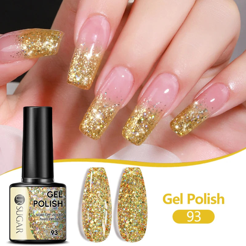 UR SUGAR 7ML Nail Gel Fresh Macaron 107 Colors All For Manicure Semi Permanent Soak Off LED UV Long-Lasting Nail Art Varnish TAVEN System LLC