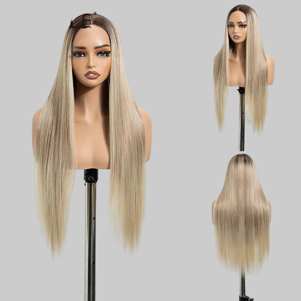 Noble 30 inch straight synthetic lace front wig for women