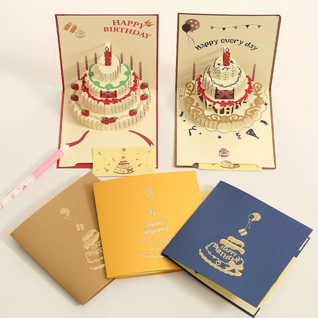 Birthday Greeting Cards 3D Pop Up Gift Card Gift Cards with Envelope Wedding Decorations for Tables TAVEN System LLC