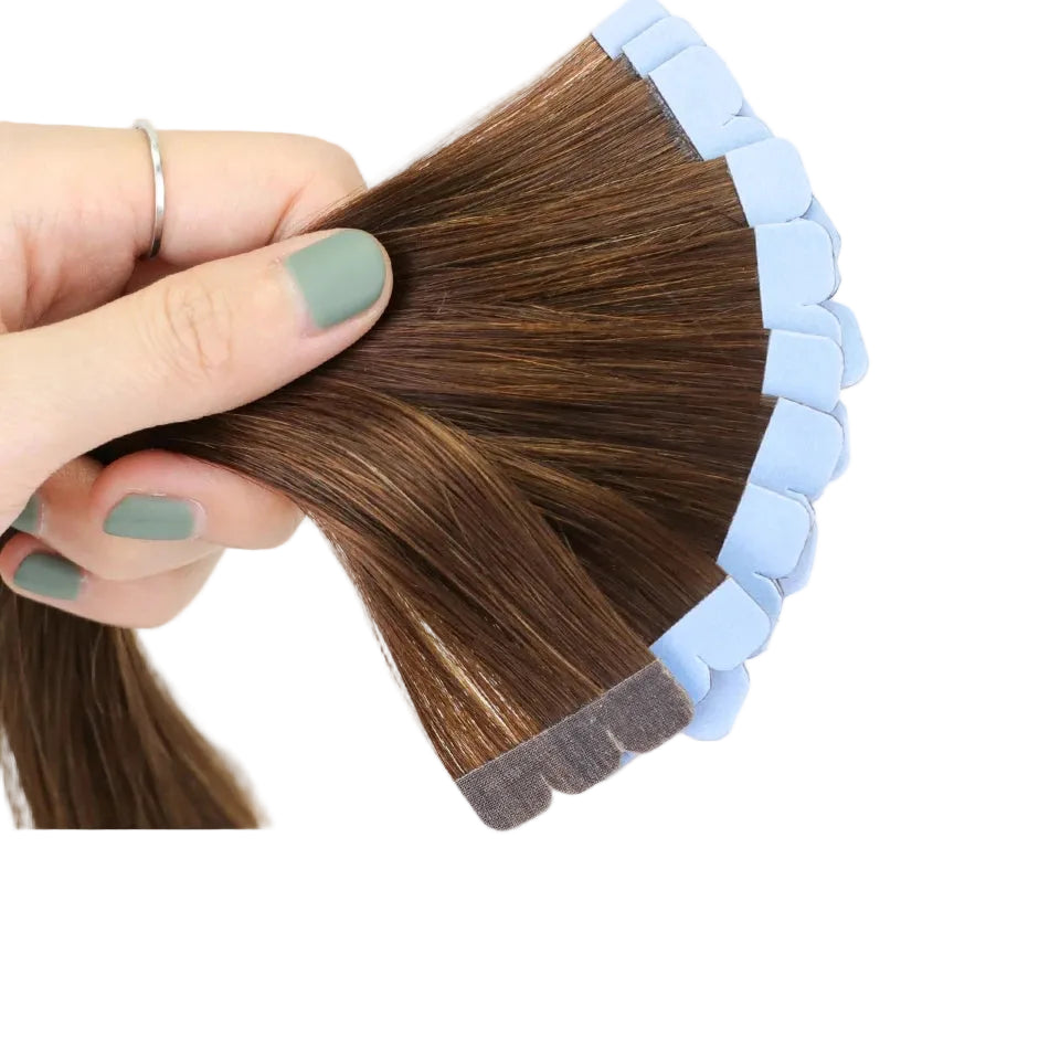 Mini Tape In Human Hair Extensions Invisible