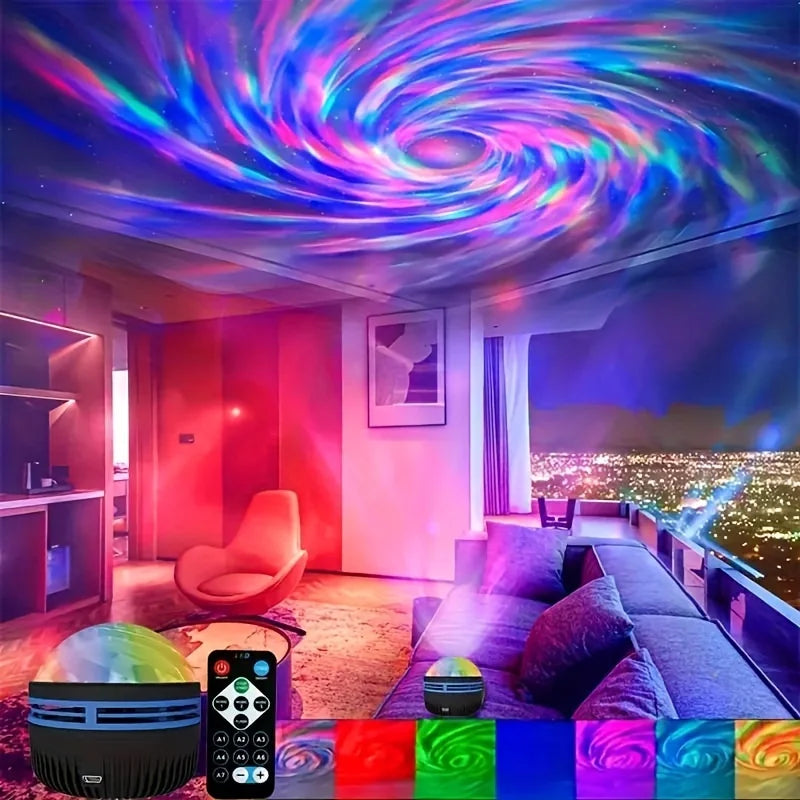LED NightLights Galaxy Projector Remote Control 5V USB Rechargeable Starry Sky Lamp DMX Sound Active 7 Modes for Kids Room Decor TAVEN System LLC
