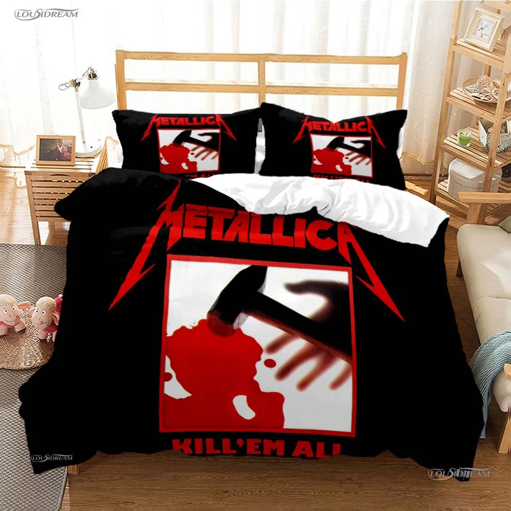 Heavy Metal Music Casal All Season Duvet Cover Comforter Bedding Sets Soft Quilt Cover and Pillowcases Single/Double/Queen/King TAVEN System LLC