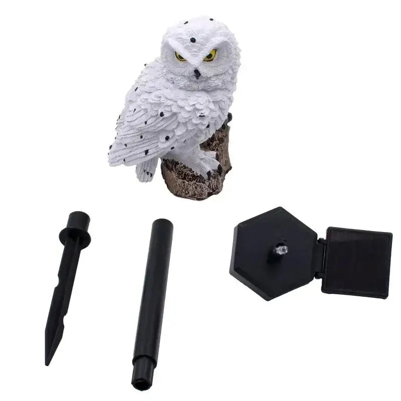 New 1 Pcs Decor Owl Lights Outdoor Solar Powered Lawn Floor Lamp Waterproof Landscape Lighting Pathway LED Animal Lantern