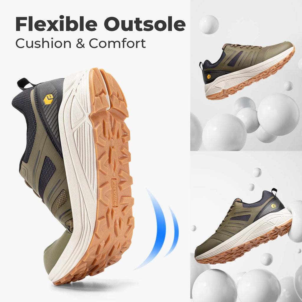 FitVille men's wide toe trail running shoes for heel pain relief