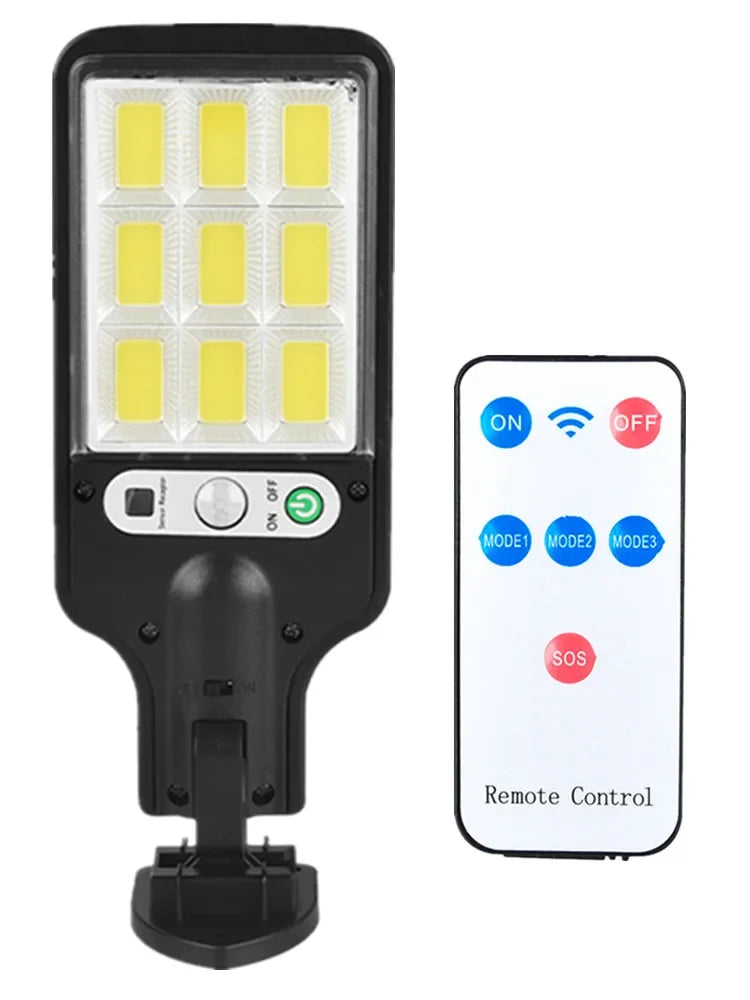 LED Solar Outdoor Wall Lights with Motion Sensor, 3 Lighting Modes IP65 Waterproof, Remote Control Solar Security Lamp TAVEN System LLC