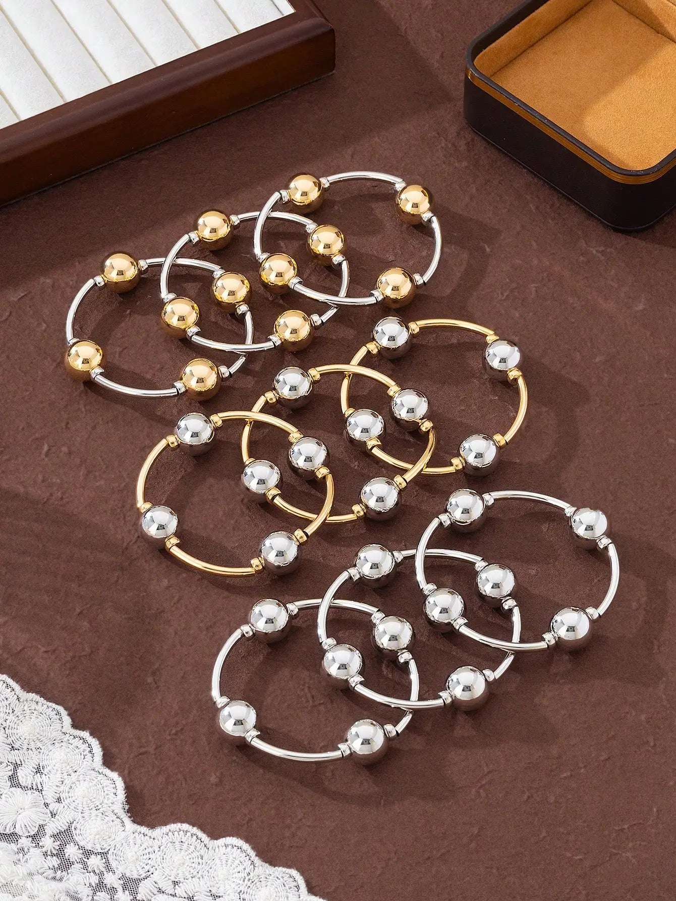 3-piece retro pearl bracelet set, European and American style, suitable for women's beach, dating, fashion photography, holiday TAVEN System LLC