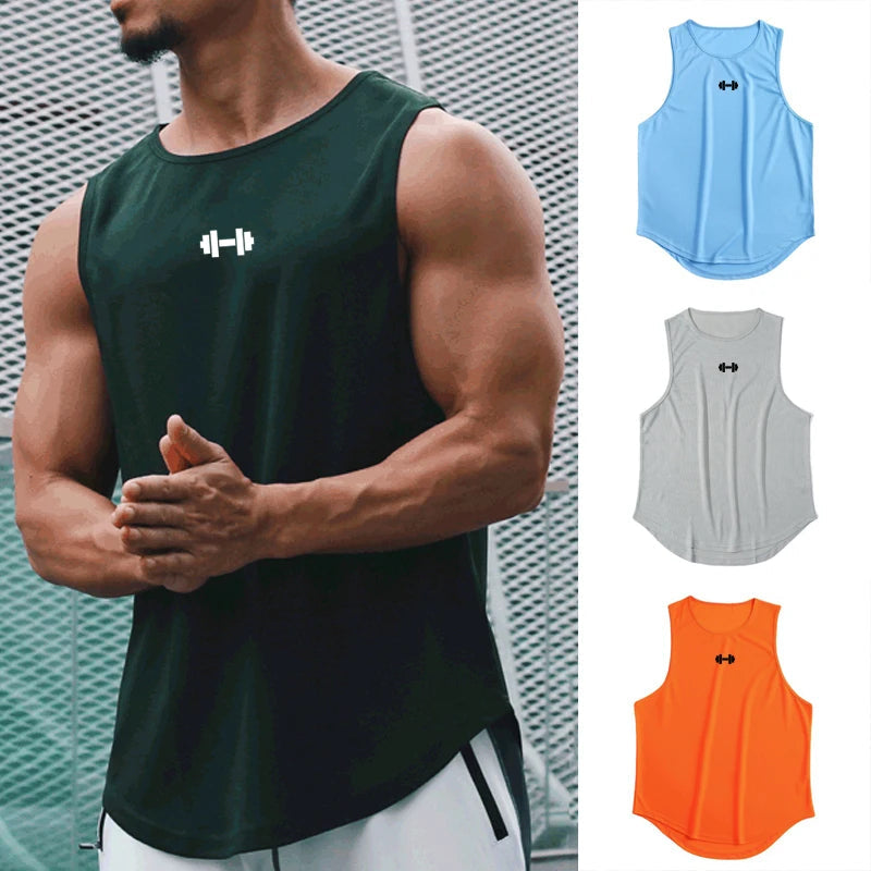 Summer Men's Gym Tank Top Fitness Training Clothing Quick-drying Loose Bodybuilding Sleeveless Shirt Men Fashion Basketball Vest TAVEN System LLC
