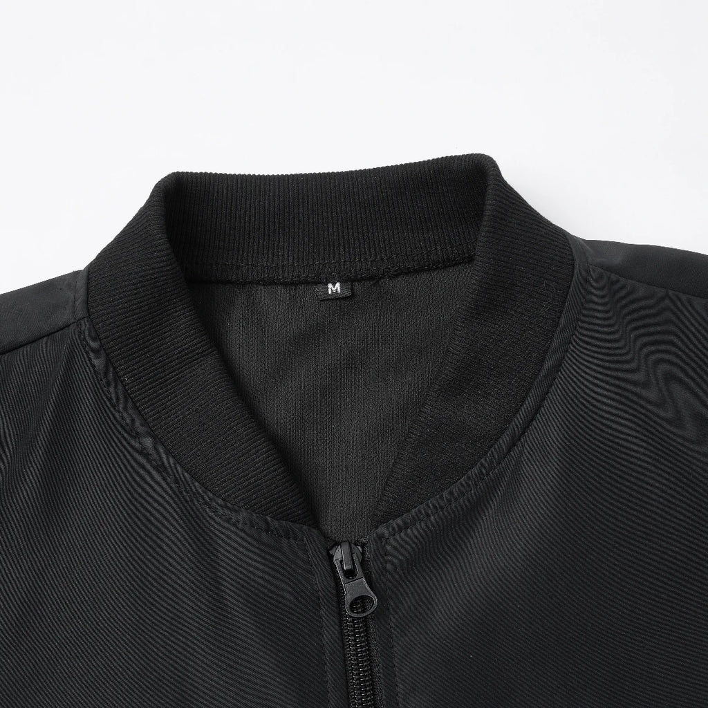 2024 Spring and Autumn New Baseball Collar Short Loose Solid Color Jacket Men's Business Casual Thin Coat Trend TAVEN System LLC