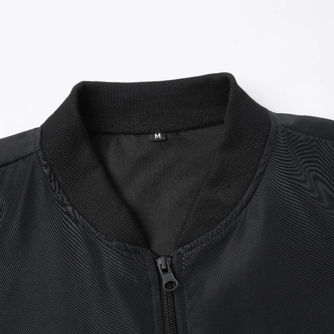 2024 Spring and Autumn New Baseball Collar Short Loose Solid Color Jacket Men's Business Casual Thin Coat Trend TAVEN System LLC