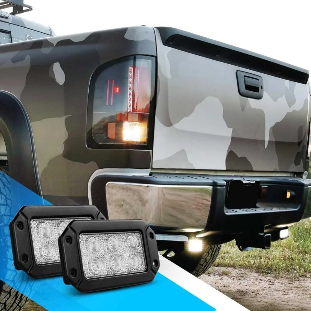 Nilight 18W Flush Mount LED Driving Lights 2PCS, Spot Beam Off Road Work Light Bar for Jeep Wrangler, Toyota Tacoma, Truck, ATV, UTV, Bumper Auxiliary Lamp TAVEN System LLC