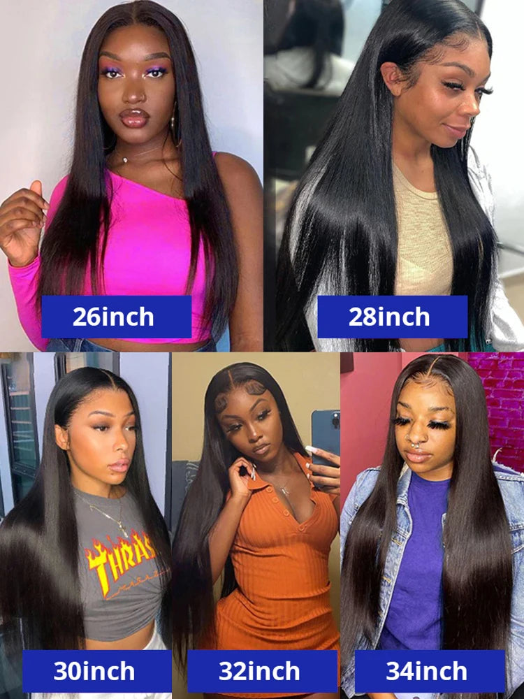 Vietnamese Raw 13X4 Lace Front Wigs For Black Women Remy 30 40 Inch Pre Plucked Bone Straight Human Hair Wigs 13X6 Hd Lace Frontal Wigs - TAVEN System LLC