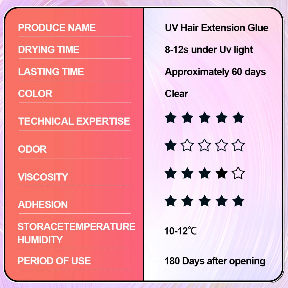 Professional UV Light Hair Extension Tool Kit