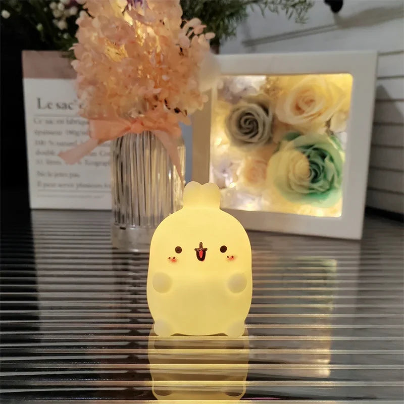 Rabbit Night Light Bedhead Bedroom LED Small Table Light Non Plug In Floor Stand Creative Atmosphere Night Light Decoration TAVEN System LLC