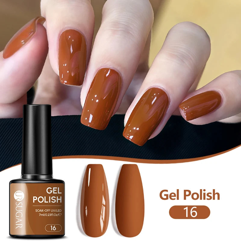 UR SUGAR 7ML Nail Gel Fresh Macaron 107 Colors All For Manicure Semi Permanent Soak Off LED UV Long-Lasting Nail Art Varnish TAVEN System LLC