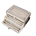 3 Layer Necklace Jewelry Box with Transparent Lid Storage Tray TAVEN System LLC