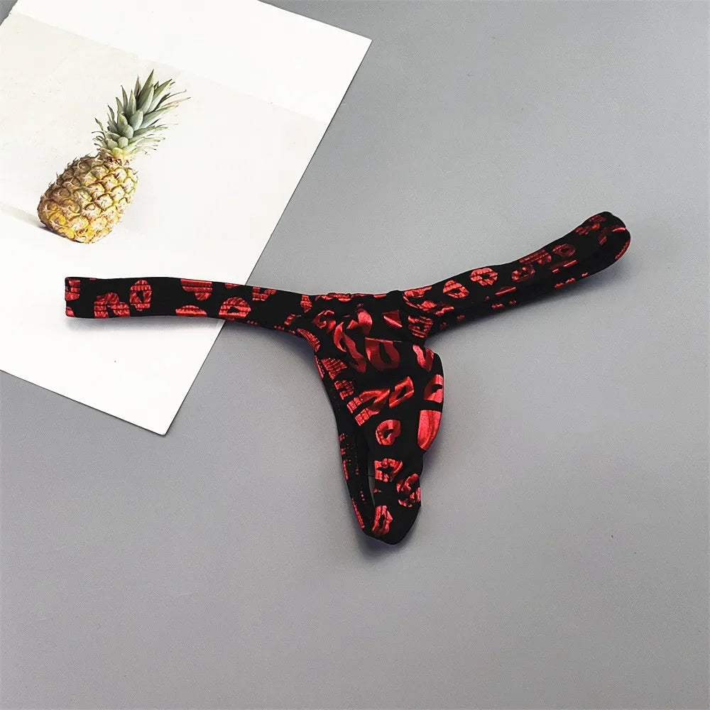 Sexy Printed Lips/Flowers/Camouflage Underwear for Men Mini Panties Penis Pouch String Low Waist Bikini Hombre Lingerie TAVEN System LLC