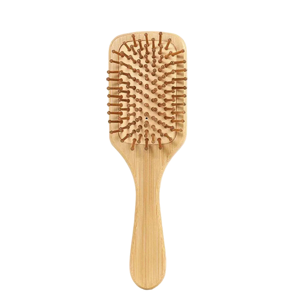 Natural Bamboo Paddle Hair Brush with Air Cushion Anti Static