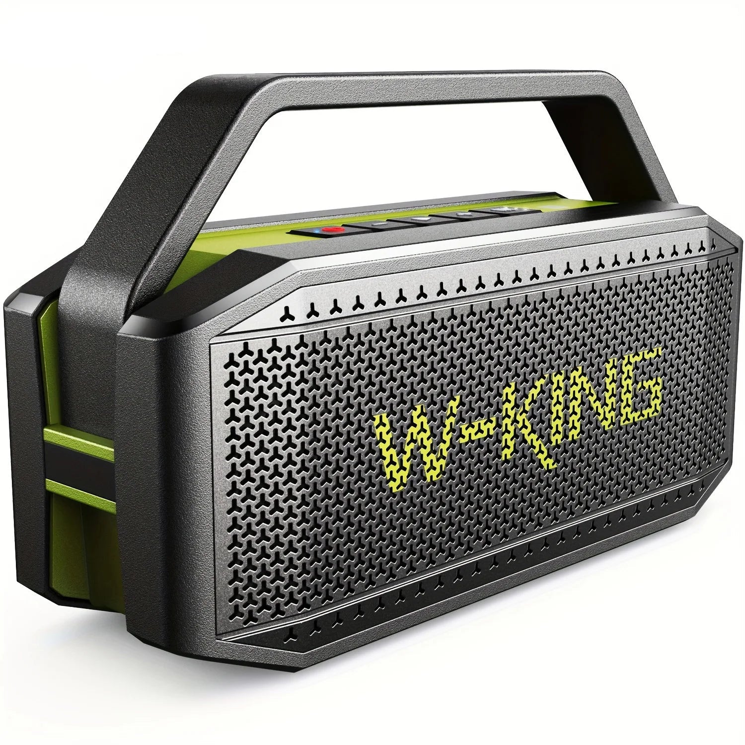 W-KING D9-1 Green Bluetooth Speaker, 100W Peak 60W HD IPX6 Portable Speaker Wireless Loud Waterproof Outdoor Party Large Boombox 2 Subwoofer/Ex-Large Passive Radiator-All Round Deep Bass/40H/PowerBank/TF/AUX/EQ TAVEN System LLC