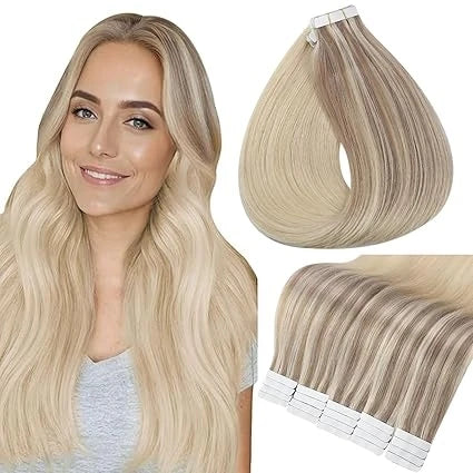 Shine Remy Straight Tape In Human Hair Extensions