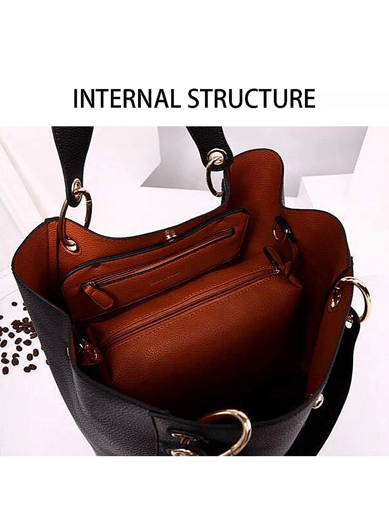 Women PU Leather Large Tote Bag Waterproof Shoulder Work Handbag TAVEN System LLC