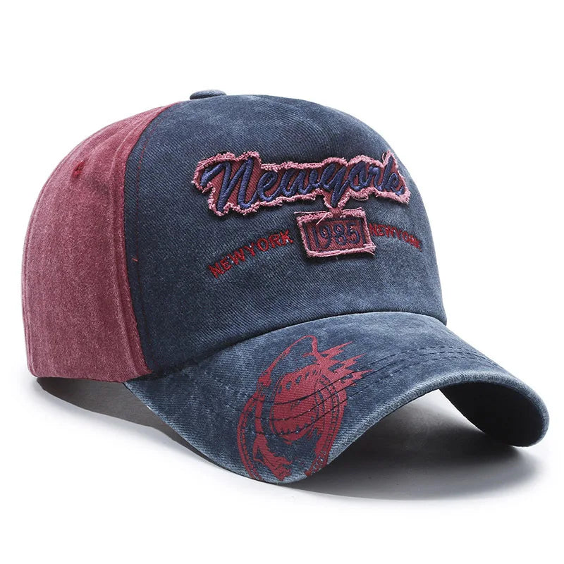 Washed Cotton Baseball Cap Retro Sun Hat Adjustable Cap TAVEN System LLC