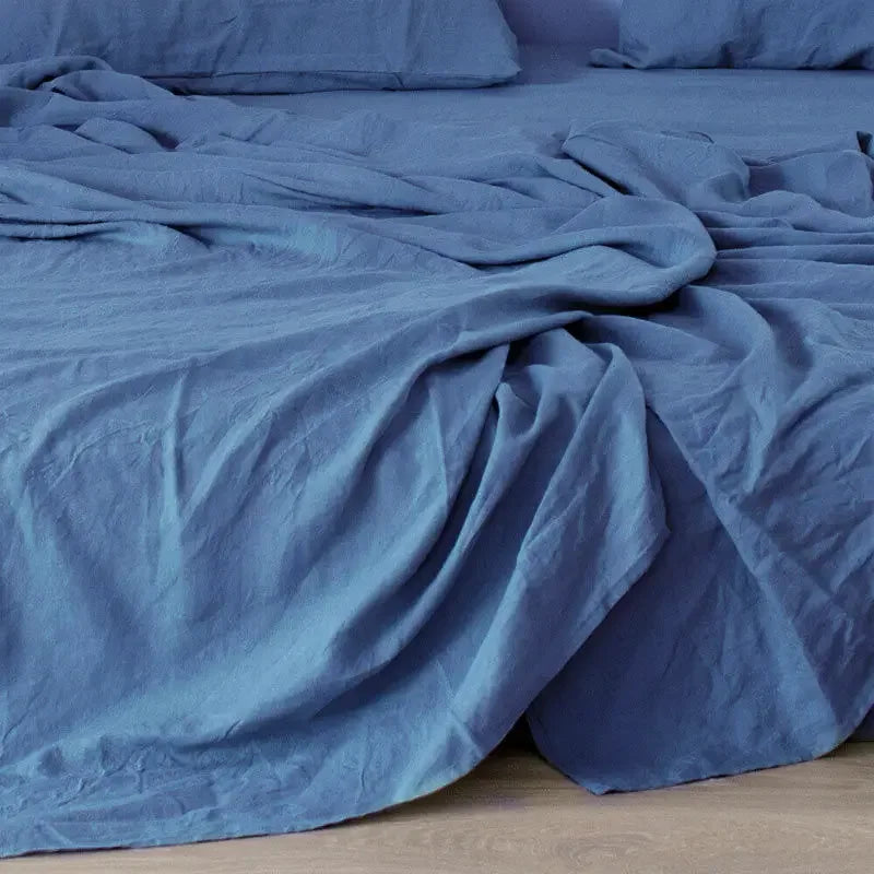 Pure Linen Bed Sheets 100% Stone Washed French Linen Solid Color Breathable and Durable for Hot Sleepers 1 PC Flat Sheet TAVEN System LLC