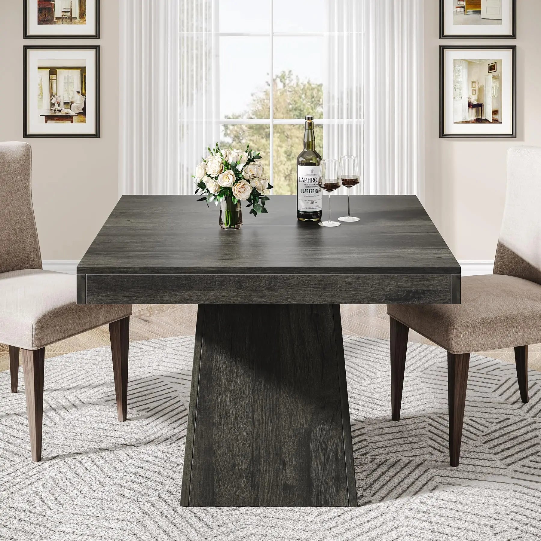 Tribesigns 31.5 Inch Farmhouse Square Dining Table TAVEN System LLC