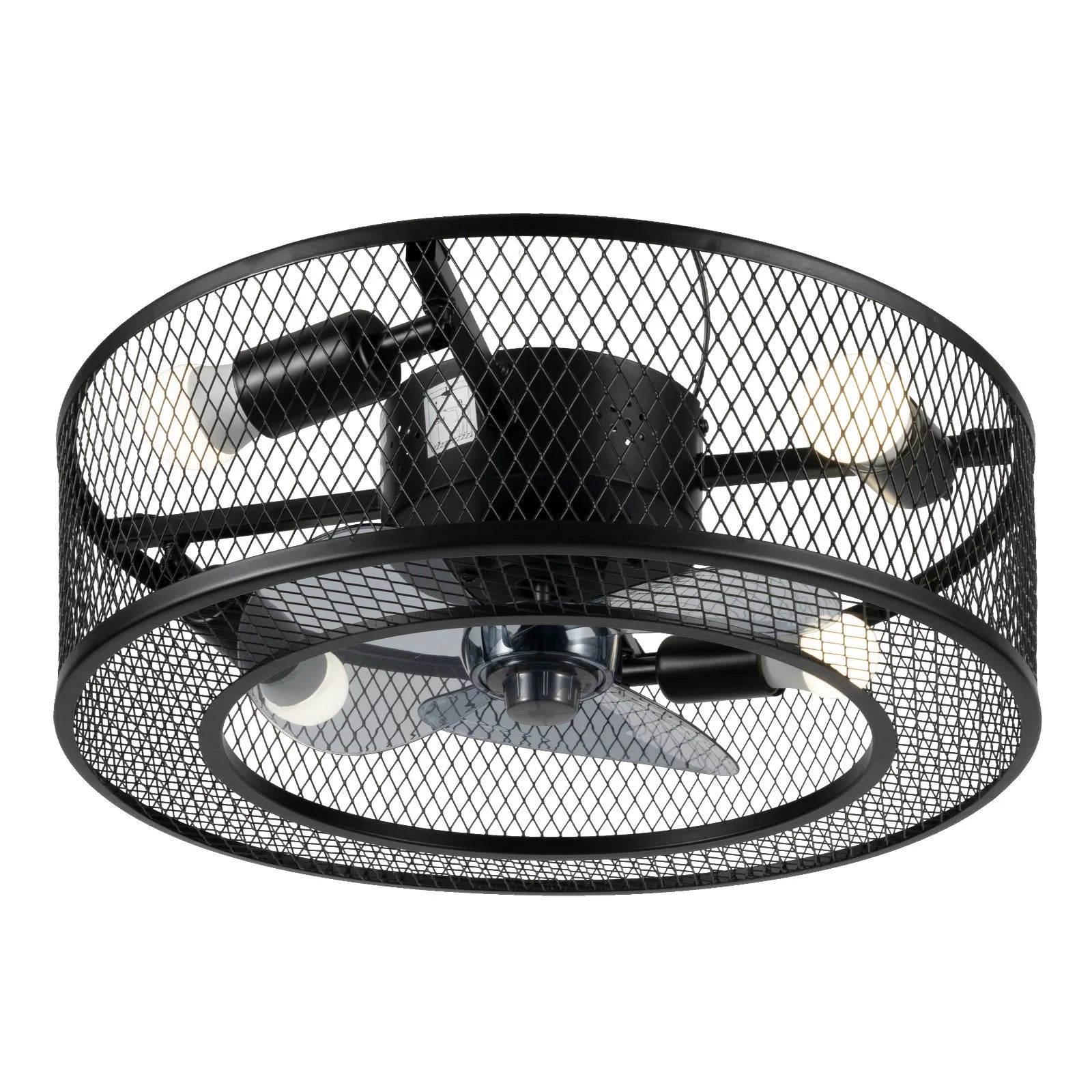18 Inch Fan Pendant Light Black - Without Light Source E27 * 4 for Living Rooms, Restaurants, Bedrooms Foyers, Farmhouses, Bars TAVEN System LLC