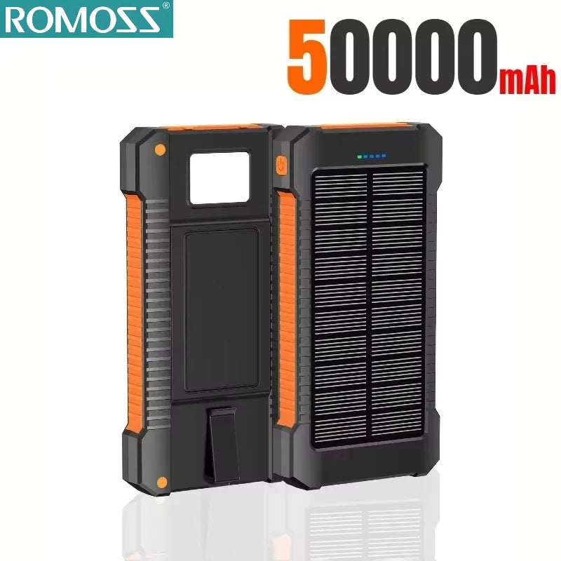 ROMOSS 120W 500000mAh Solar Power Bank Portable Large Capacity Super Fast Charging Outdoor External Battery for iPhone 17/16/15 - TAVEN System LLC