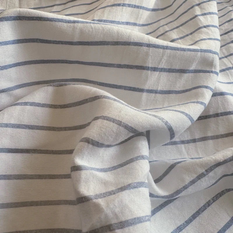 Soft Washed Cotton Bedding Set Striped Style Duvet Cover Sets with Quilt Cover Bedsheet Pillowcase 100% Cotton Bed Sheet Sets TAVEN System LLC