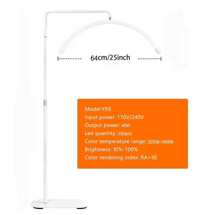 Fusitu Oversea Warehouse LED Half-Moon Shaped Light LED Lash Light With Floor Tripod Floor Video Light For Beauty Salon Makeup TAVEN System LLC