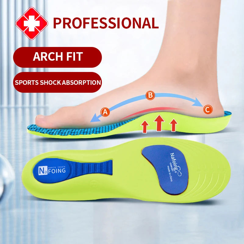 Orthopedic Insoles for Feet Sport Shock-absorbing Insole for Shoes Arch Support Plantar Fasciitis Templates Pads Men Women Sole TAVEN System LLC