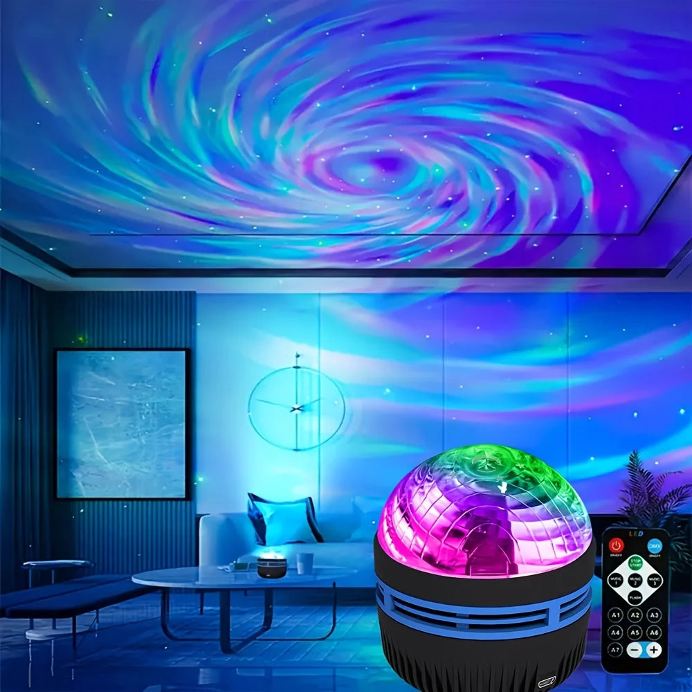 LED NightLights Galaxy Projector Remote Control 5V USB Rechargeable Starry Sky Lamp DMX Sound Active 7 Modes for Kids Room Decor TAVEN System LLC