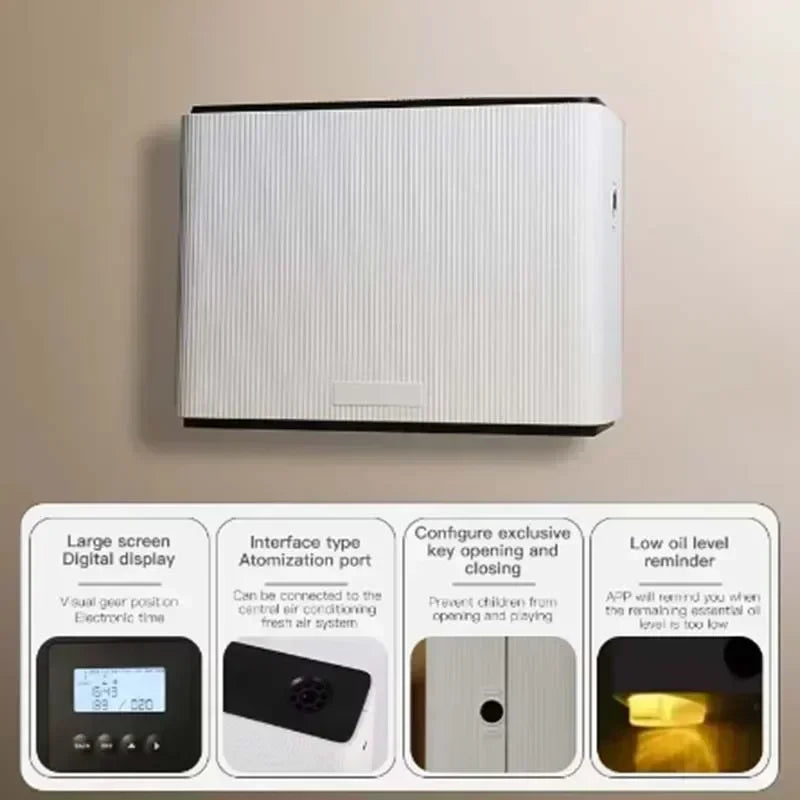 NAMSTE 1000ML Fragrance Diffuser WIFI Bluetooth Smart Scent Air Machine For Home Hotel HVAC Aroma Diffuser Cover 4000m³ Black TAVEN System LLC