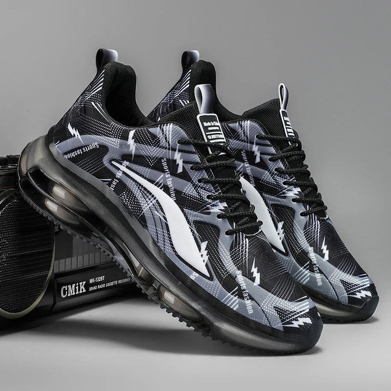 Men's Fashionable Basketball Shoes with Air Cushioning, Comfortable and Non-Slip, Breathable and Shock-Absorbing, Suitable for Men's Outdoor Activities TAVEN System LLC